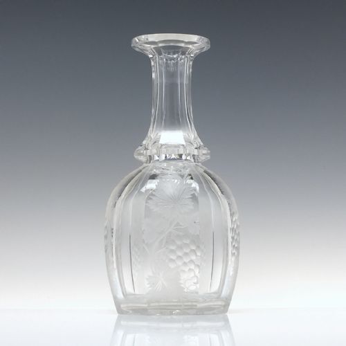 VICTORIAN ENGRAVED GLASS WINE DECANTER C1870 - ADDITIONAL PHOTO 6
