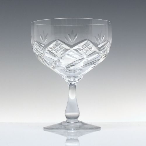 SET OF SIX VINTAGE EDINBURGH CRYSTAL CHAMPAGNE GLASSES C1955 - ADDITIONAL PHOTO 4