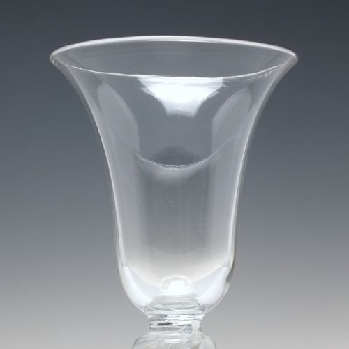 LARGE 18TH CENTURY TRIPLE KNOP OPAQUE TWIST WINE GLASS C1760 - ADDITIONAL PHOTO 2