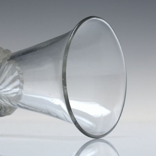 RARE GEORGIAN GADROONED THISTLE DRAM GLASS C1820 - ADDITIONAL PHOTO 2