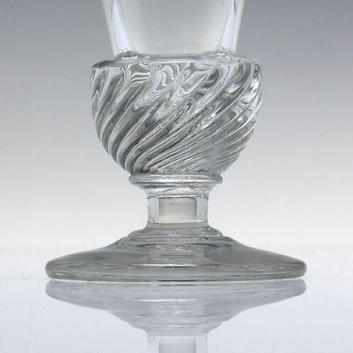 RARE GEORGIAN GADROONED THISTLE DRAM GLASS C1820 - ADDITIONAL PHOTO 3