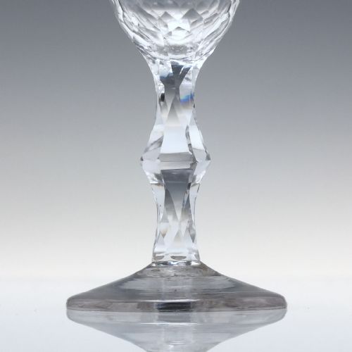 RARE 18TH CENTURY FACET CUT DRAM GLASS C1780 - ADDITIONAL PHOTO 3
