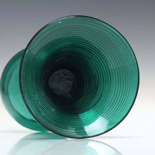 19TH CENTURY TURQUOISE WINE ROEMER GLASS C1830 - ADDITIONAL PHOTO 1