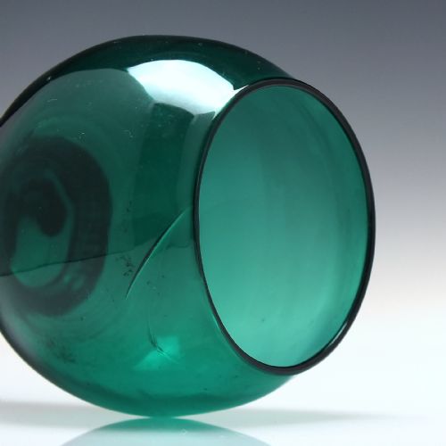 19TH CENTURY TURQUOISE WINE ROEMER GLASS C1830 - ADDITIONAL PHOTO 2