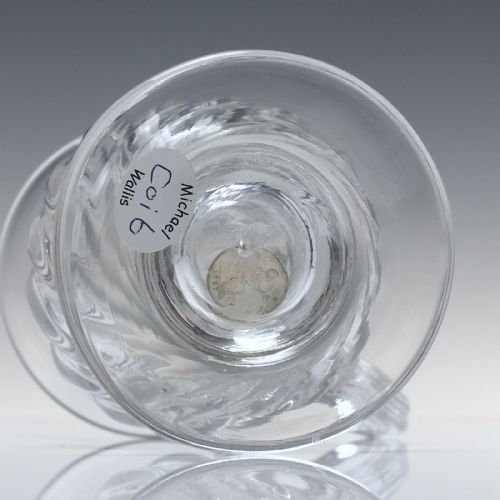 GEORGIAN GADROONED HALF PINT GLASS COIN TANKARD C1837 - ADDITIONAL PHOTO 1