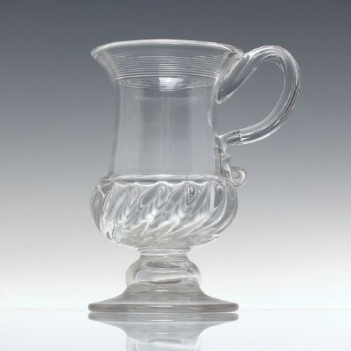 GEORGIAN GADROONED HALF PINT GLASS COIN TANKARD C1837 - ADDITIONAL PHOTO 6