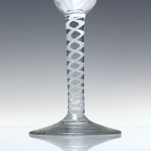 18TH CENTURY SINGLE SERIES OPAQUE TWIST WINE GLASS C1760 - ADDITIONAL PHOTO 4