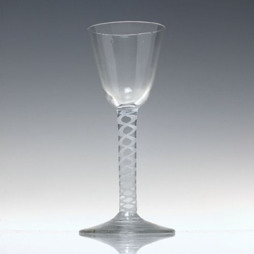18TH CENTURY SINGLE SERIES OPAQUE TWIST WINE GLASS C1760 - ADDITIONAL PHOTO 5