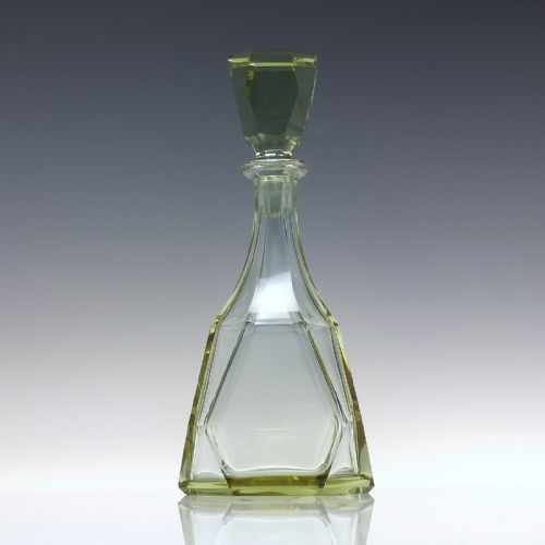 MOSER ART DECO NEODYMIUM ALEXANDRITE GLASS DECANTER AND SIX MATCHING GLASSES C1930 - ADDITIONAL PHOTO 3