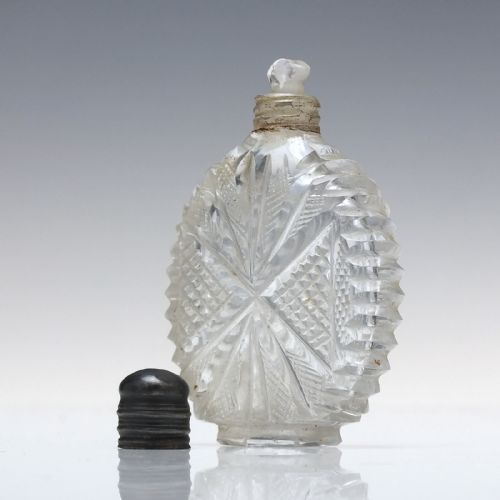 VICTORIAN CUT GLASS PERFUME BOTTLE C1870 - ADDITIONAL PHOTO 1