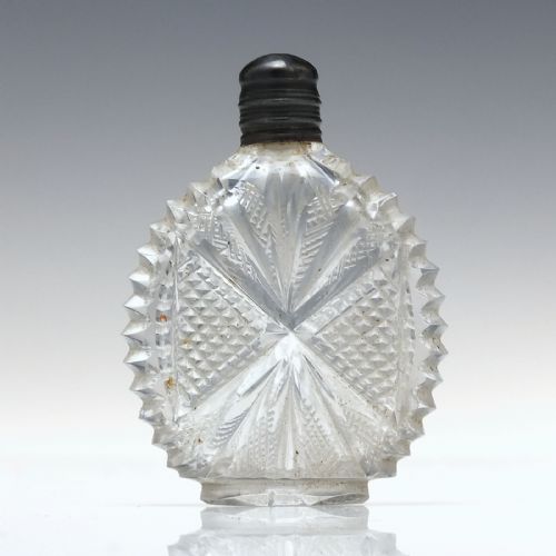 VICTORIAN CUT GLASS PERFUME BOTTLE C1870 - ADDITIONAL PHOTO 3
