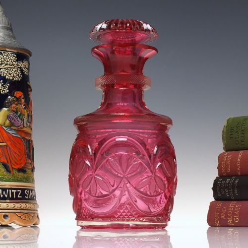 magnificent bohemian biedermeir cut glass decanter c1840 - CATEGORY: ANTIQUE GLASS - DATED 1800