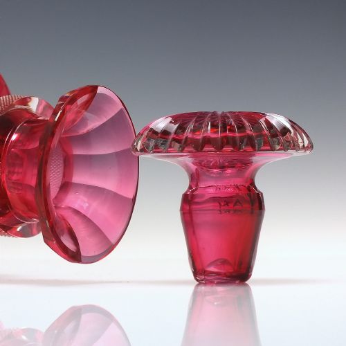 MAGNIFICENT BOHEMIAN BIEDERMEIR CUT GLASS DECANTER C1840 - ADDITIONAL PHOTO 2
