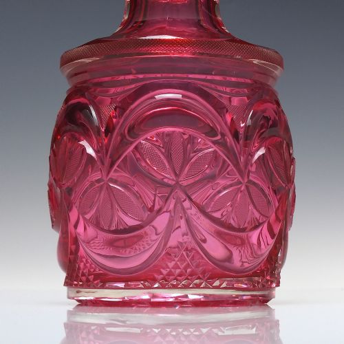 MAGNIFICENT BOHEMIAN BIEDERMEIR CUT GLASS DECANTER C1840 - ADDITIONAL PHOTO 4