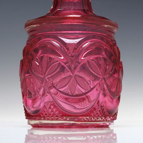 MAGNIFICENT BOHEMIAN BIEDERMEIR CUT GLASS DECANTER C1840 - ADDITIONAL PHOTO 5