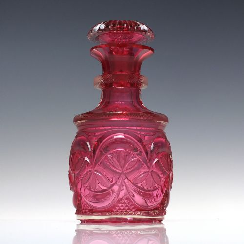 MAGNIFICENT BOHEMIAN BIEDERMEIR CUT GLASS DECANTER C1840 - ADDITIONAL PHOTO 6