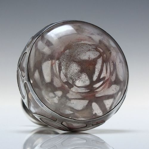 SILVER ART NOUVEAU GLASS PERFUME BOTTLE C1900 - ADDITIONAL PHOTO 1