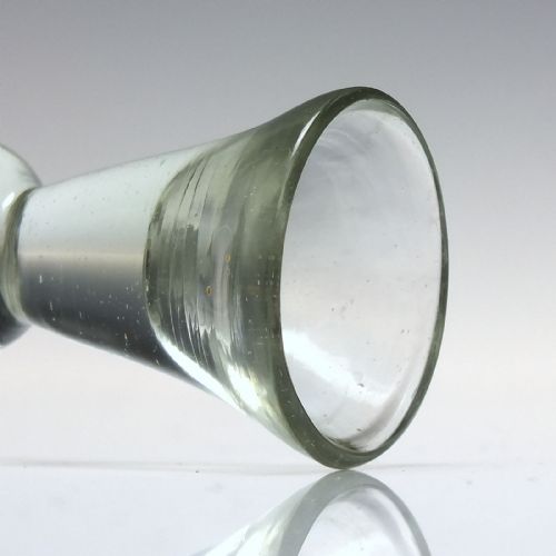 18TH CENTURY MINIATURE TINCTURE DECEPTIVE BALUSTER GLASS C1740 - ADDITIONAL PHOTO 2