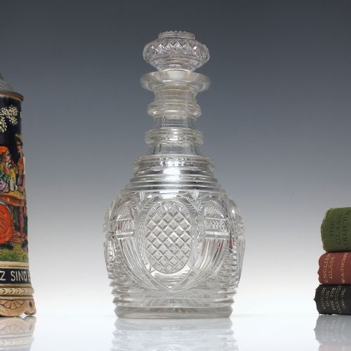 large georgian irish cut glass decanter c1820 - CATEGORY: ANTIQUE GLASS - DATED 1800