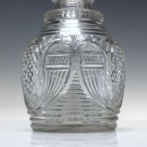 LARGE GEORGIAN IRISH CUT GLASS DECANTER C1820 - ADDITIONAL PHOTO 3