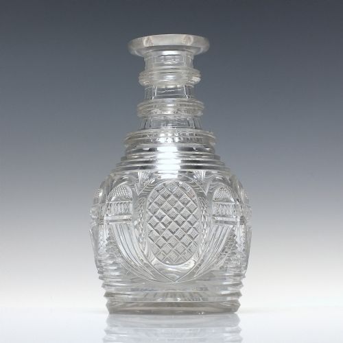 LARGE GEORGIAN IRISH CUT GLASS DECANTER C1820 - ADDITIONAL PHOTO 4