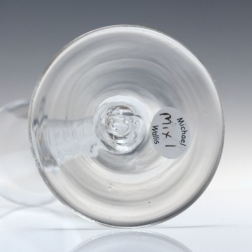 18TH CENTURY MIXED TWIST WINE OR CHAMPAGNE FLUTE GLASS C1760 - ADDITIONAL PHOTO 1