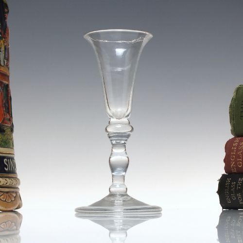 18th century balustroid wine glass c1740 - CATEGORY: ANTIQUE GLASS - DATED 1750