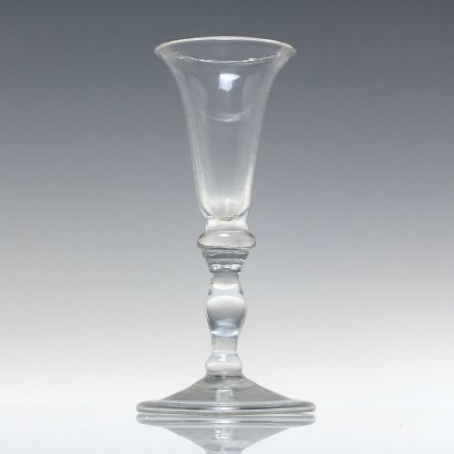 18TH CENTURY BALUSTROID WINE GLASS C1740 - ADDITIONAL PHOTO 5
