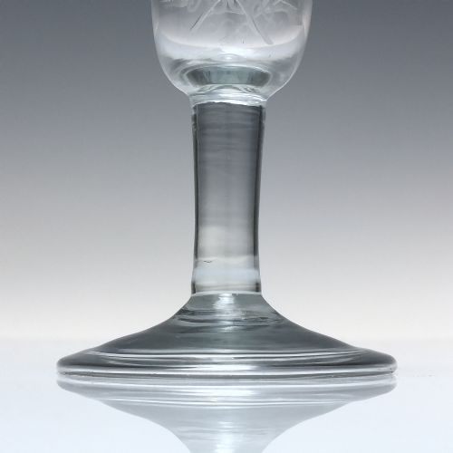 RARE 18TH CENTURY VIOLIN CELLO ENGRAVED ALE GLASS C1740 - ADDITIONAL PHOTO 8