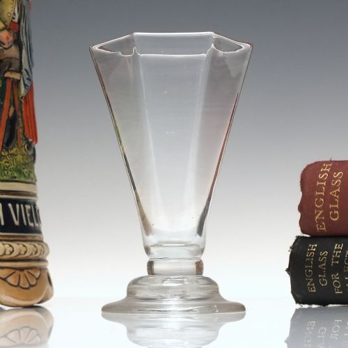 18th century hexagonal bowl jelly glass c1750 - CATEGORY: ANTIQUE GLASS - DATED 1750