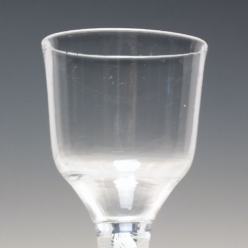 GEORGIAN OPAQUE TWIST WINE GLASS C1760 - ADDITIONAL PHOTO 3
