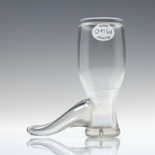 GEORGIAN 'BOOT' STIRRUP WINE GLASS C1800 - ADDITIONAL PHOTO 2