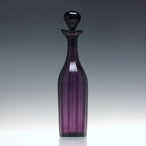superb antique amethyst glass decanter c1850 - CATEGORY: ANTIQUE GLASS - DATED 1850