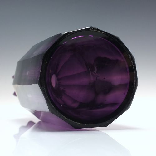 SUPERB ANTIQUE AMETHYST GLASS DECANTER C1850 - ADDITIONAL PHOTO 1