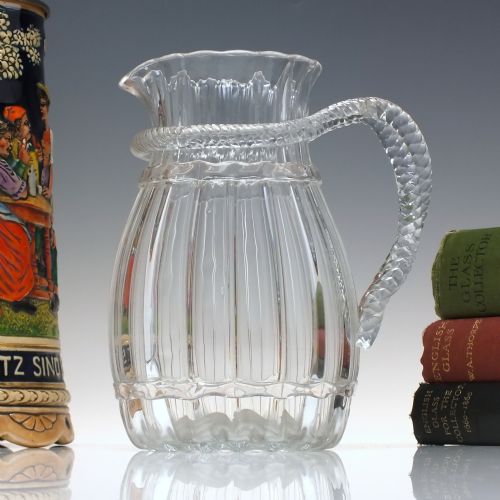 rare arts crafts thomas webb glass water jug pattern number 9816 c1880 - CATEGORY: ANTIQUE GLASS - DATED 1880