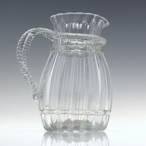 RARE ARTS CRAFTS THOMAS WEBB GLASS WATER JUG PATTERN NUMBER 9816 C1880 - ADDITIONAL PHOTO 3