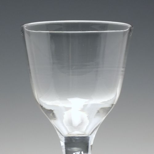 18TH CENTURY ANTIQUE OPAQUE TWIST WINE GLASS C1760 - ADDITIONAL PHOTO 2