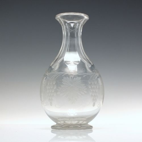 ENGRAVED VICTORIAN GLASS WINE CARAFE C1860 - ADDITIONAL PHOTO 5