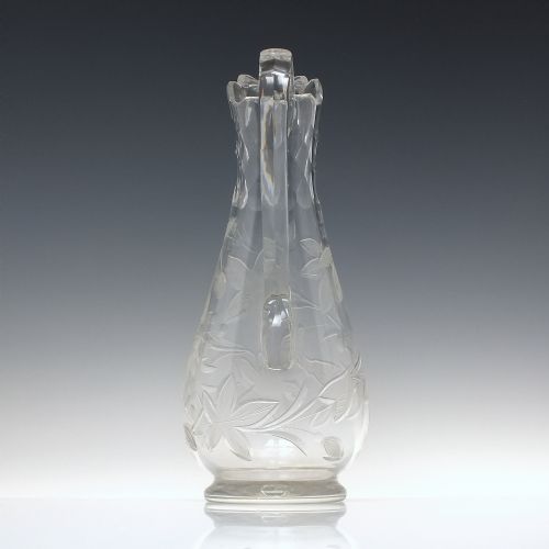 ENGRAVED 19TH CENTURY RICHARDSON GLASS CLARET JUG C1880 - ADDITIONAL PHOTO 6