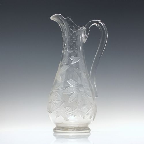 ENGRAVED 19TH CENTURY RICHARDSON GLASS CLARET JUG C1880 - ADDITIONAL PHOTO 7