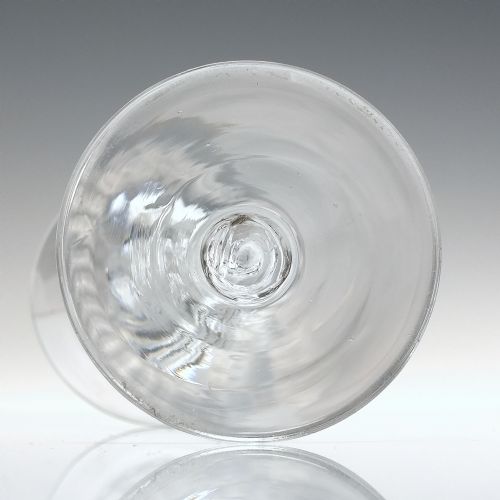 18TH CENTURY KNOPPED AIR TWIST WINE GLASS C1750 - ADDITIONAL PHOTO 1