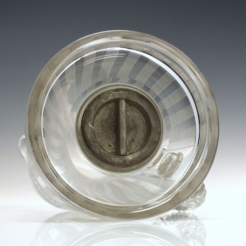 RARE VICTORIAN NEOCLASICAL ENGRAVED WATER JUG WITH ICE COMPARTMENT C1880 - ADDITIONAL PHOTO 1