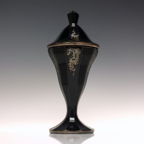 RARE AUSTRIAN BIEDERMEIER AMETHYST LIDDED GLASS GOBLET C1840 - ADDITIONAL PHOTO 1