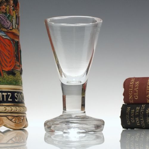 georgian flanged foot firing glass c1780 - CATEGORY: ANTIQUE GLASS - DATED 1750