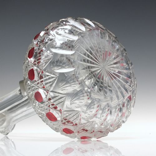TALL 19TH CENTURY VICTORIAN GLASS CLARET JUG BY THOMAS WEBB C1870 - ADDITIONAL PHOTO 3