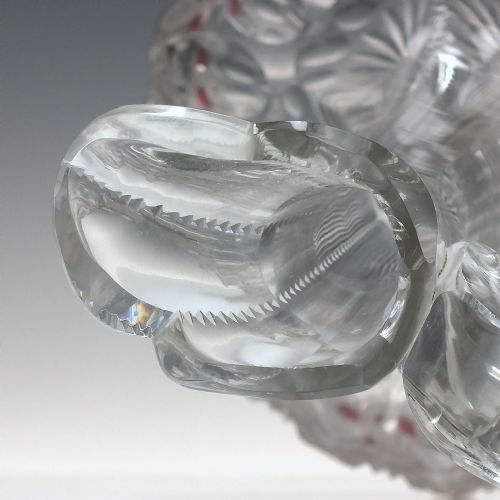 TALL 19TH CENTURY VICTORIAN GLASS CLARET JUG BY THOMAS WEBB C1870 - ADDITIONAL PHOTO 4