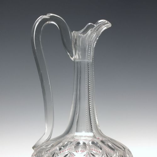 TALL 19TH CENTURY VICTORIAN GLASS CLARET JUG BY THOMAS WEBB C1870 - ADDITIONAL PHOTO 6