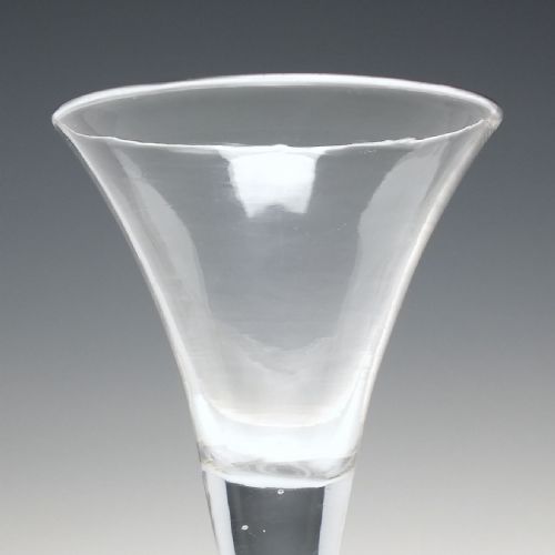 ANTIQUE 18TH CENTURY BALUSTROID WINE GLASS C1740 - ADDITIONAL PHOTO 2