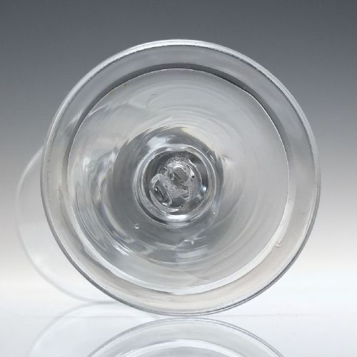 ANTIQUE 18TH CENTURY BALUSTROID WINE GLASS C1740 - ADDITIONAL PHOTO 3
