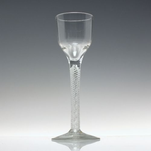 ANTIQUE GEORGIAN MIXED TWIST WINE GLASS C1760 - ADDITIONAL PHOTO 1